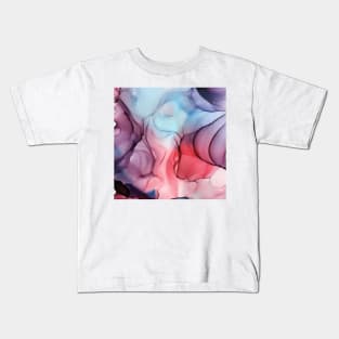 Flame Fired Alcohol Ink Painting Kids T-Shirt